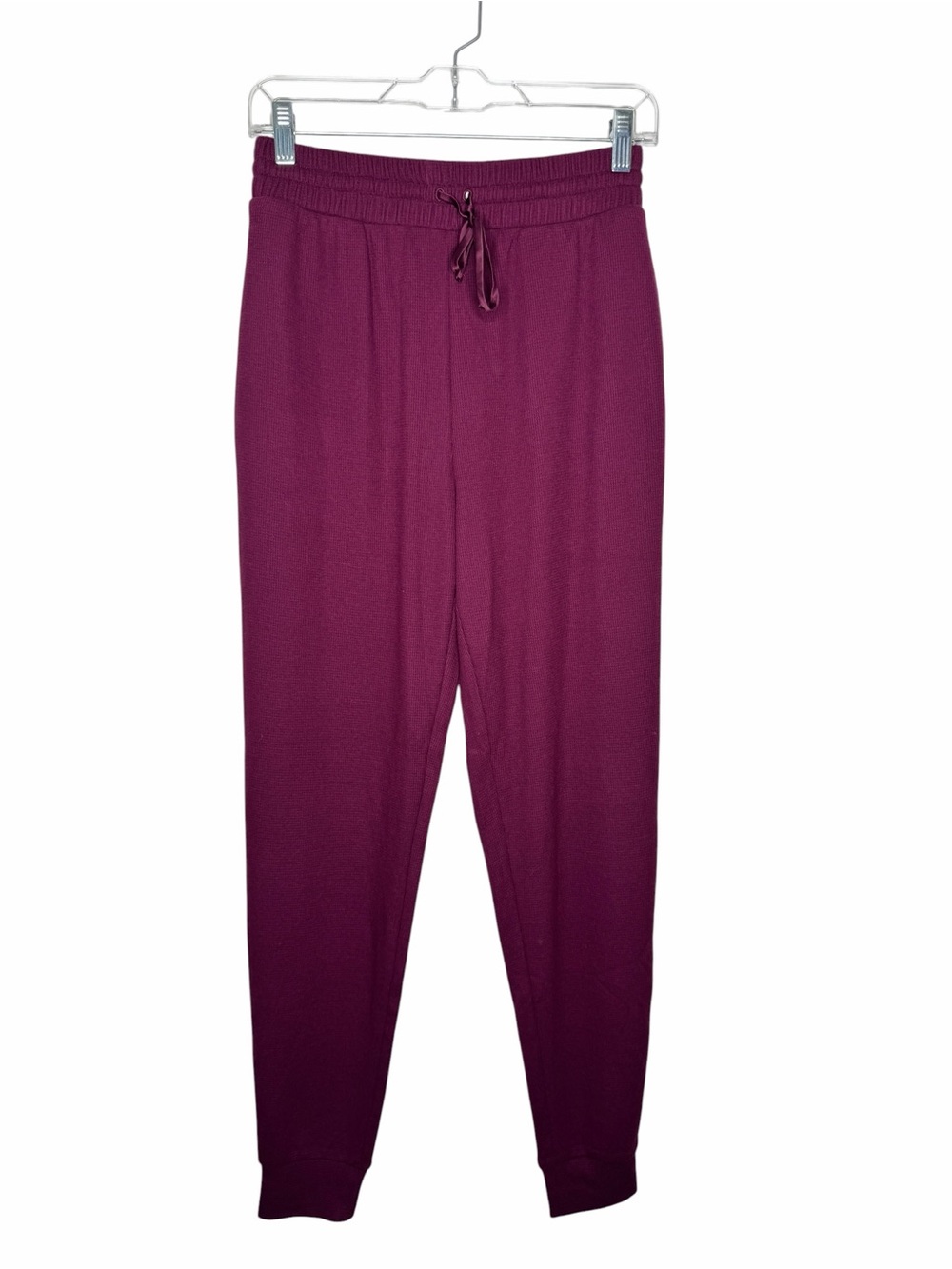 VICTORIA’S SECRET / maroon wine waffle knit jogger lounge pajama pants / XS